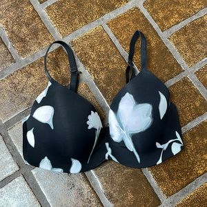 🛍 6 for $35 • Auden The Bliss Black Floral Print Wireless Bra